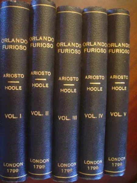 Hoole, edit. Orlando Furioso by Ludovico Ariosto.