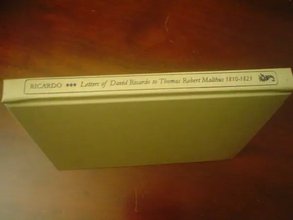 Bonar, edit. Letters of David Ricardo to Thomas Robert Malthus, 1810-1823